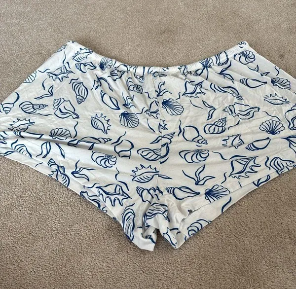 NWOT Auden Pajama Shorts White Size L - Image 9