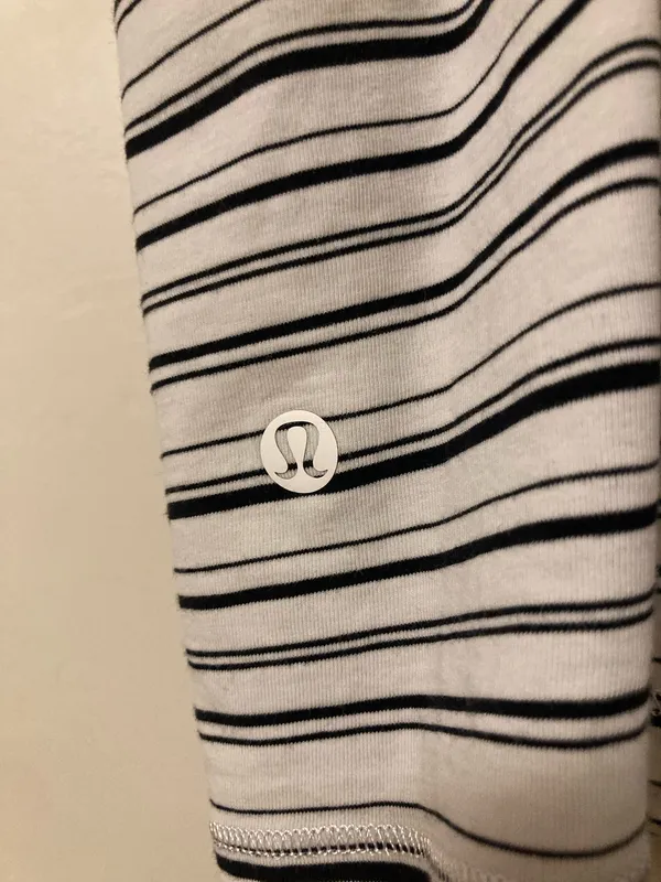 Lululemon All Tied Up Tank - Cut Back White Black stripe - Image 3