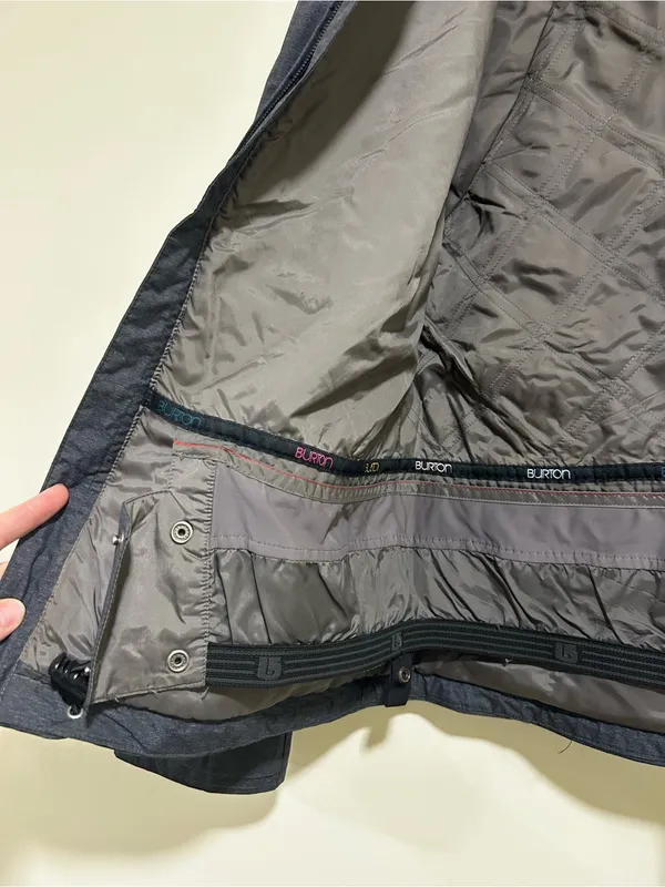 Burton Womens Da Nang Dryride Hooded Ski Jacket in Gray Size Large - Image 6