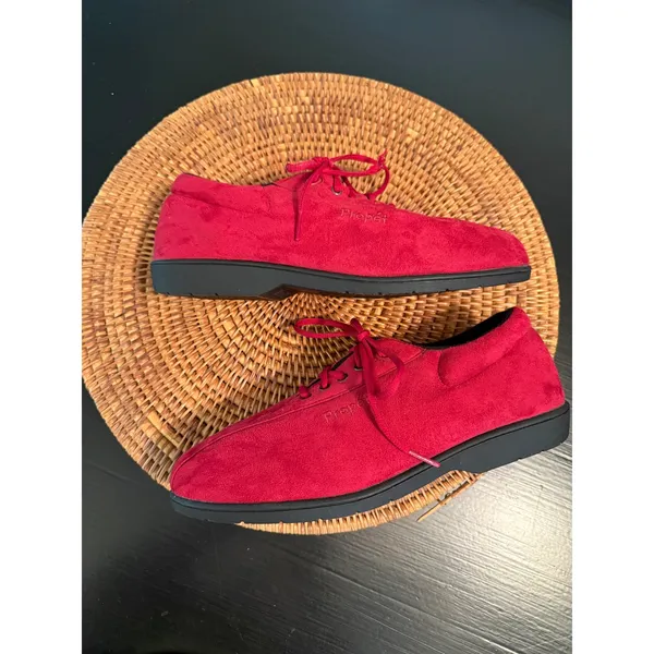 Propet Womens Red Suede‎ Lace Up Comfort Walking Shoes Sneakers Low Top Size 9.5 - Image 8