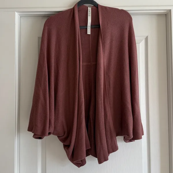 Lululemon Cashlu Knit Textured Wrap in Spiced Chai Size Med/Large - Image 7