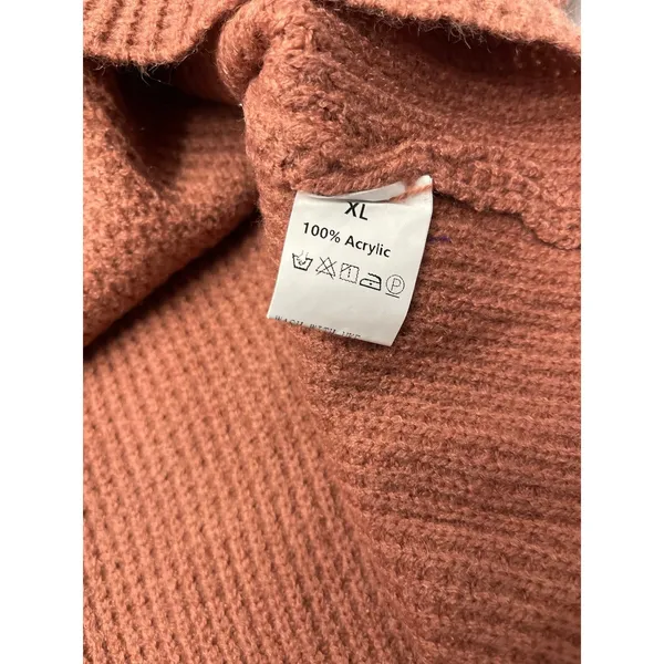 Women's Waffle Knit Turtleneck Sweater Size XL Terracotta - Image 5