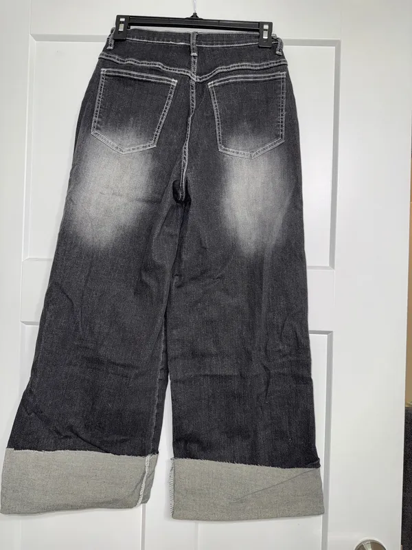 Exlura Wide leg cuff jeans - Image 4