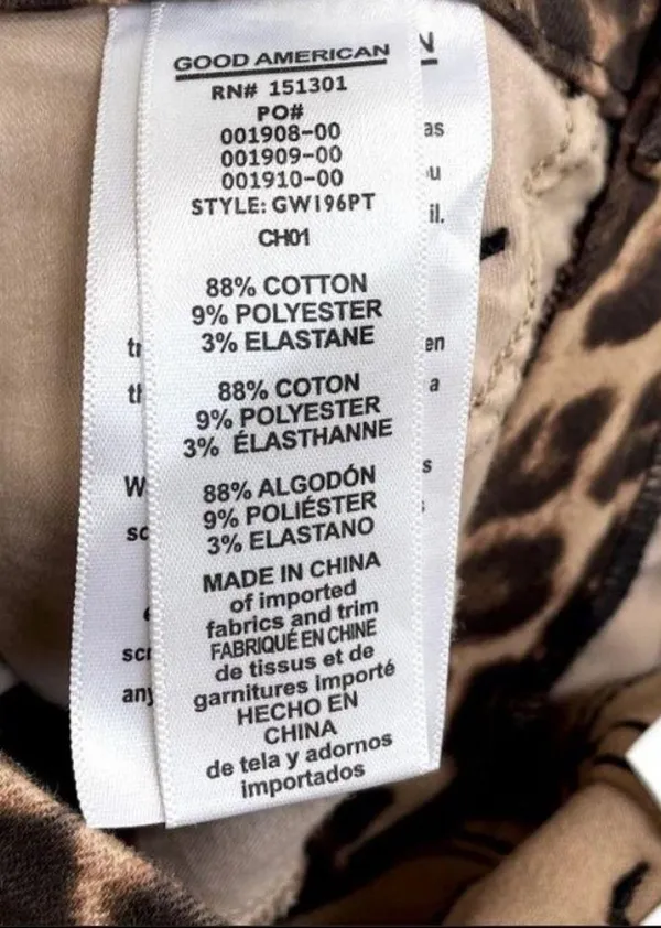 Good American Leopard Print Jeans Brown Size 28 High Rise Good Waist - Image 9