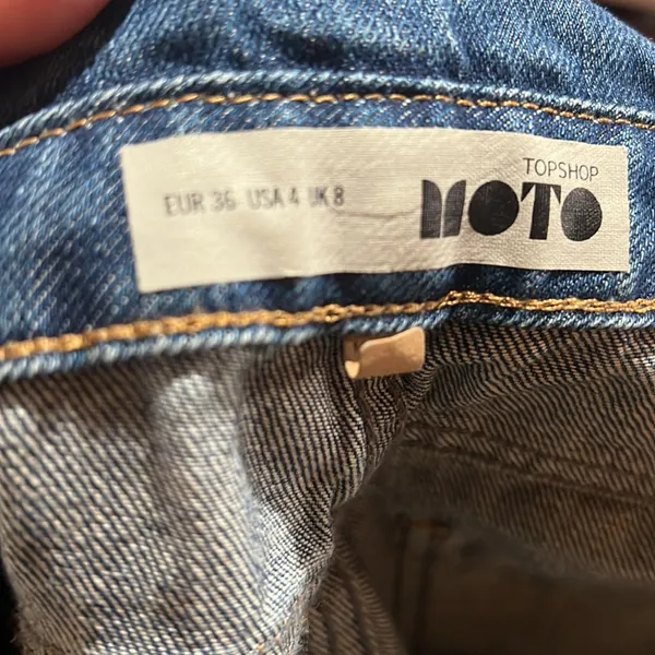 Topshop moto blue denim short overalls - Image 6