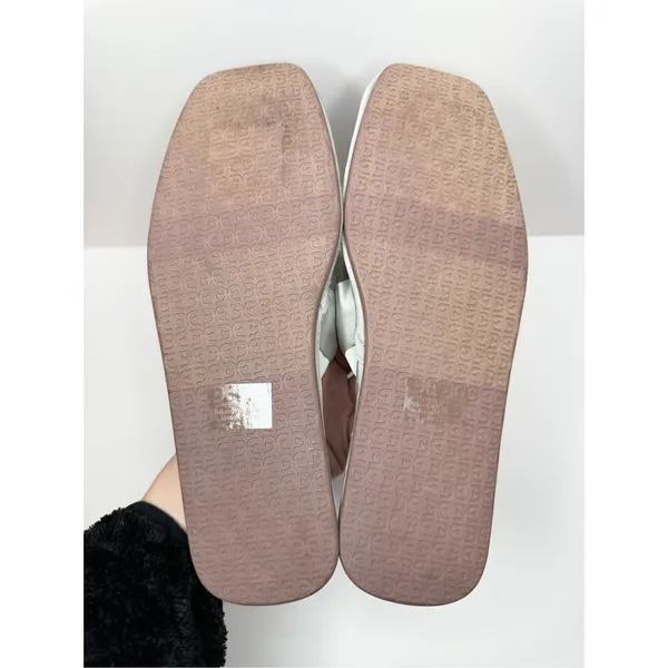 Sam Edelman Mules Ladies 6.5‎ Silver Slip On Round Toe Woven Satin Finish Shoes - Image 8