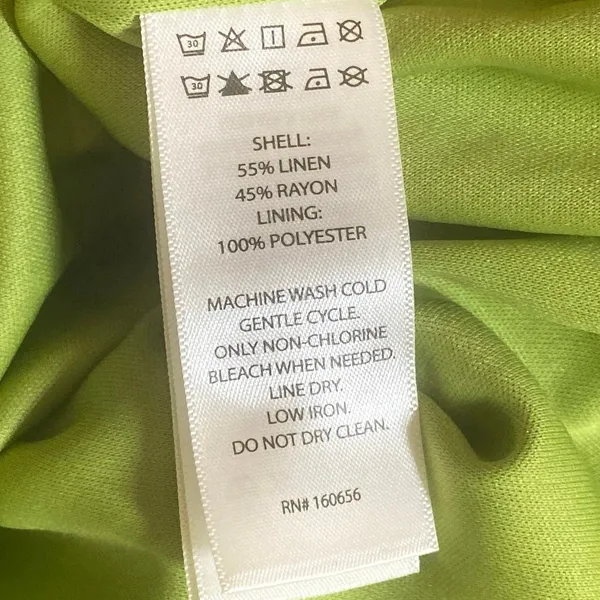 Sincerely Jules Green Linen Pleated Corset Mini Bubble Tank Flare A-Line Dress M - Image 6