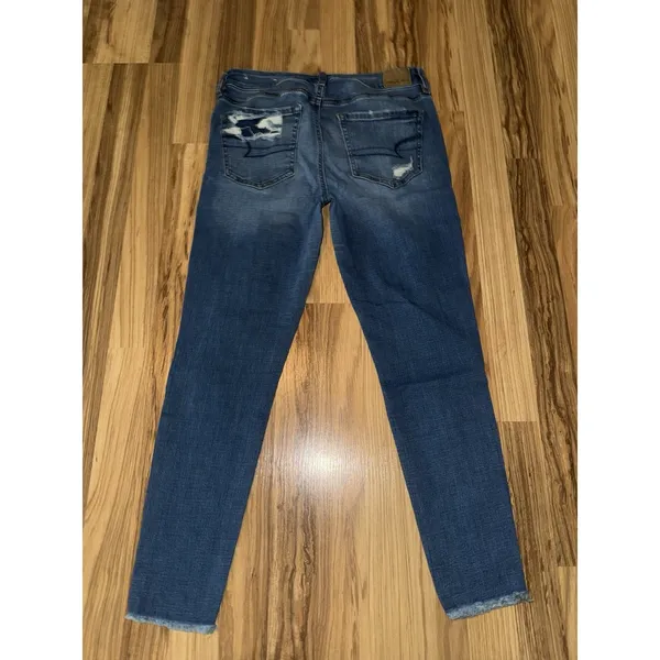 American Eagle Women's 8 Short Regular Hi‎ Rise Jegging Super Stretch Distressed - Image 7