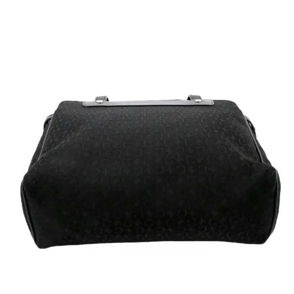 Celine Macadam Black Canvas Monogram W/Leather Trim Tote Bag - Image 7
