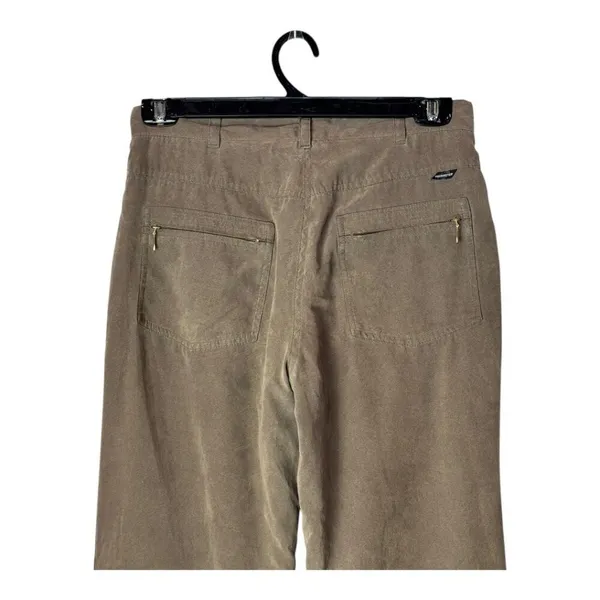 Obermeyer‎ Vintage Ski Pants Women 8 Brown Olive Faux Suede Cortina Gorpcore - Image 4