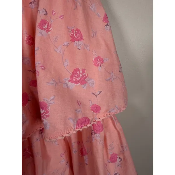 LoveShackFancy Target Pink Floral Smocked Tiered‎ Maxi Dress XXS Cottagecore - Image 5
