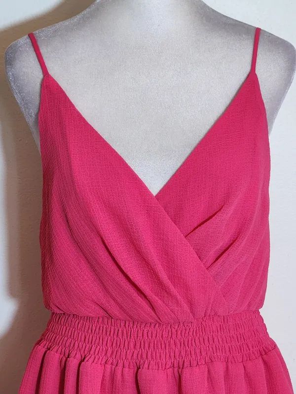 DO+BE Hot Pink Ruffle Mini Dress Size Small Wedding Guest Dress - Image 3