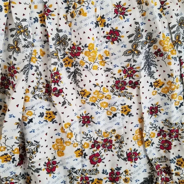 Old Navy 3/4 Length Sleeve V-Neck Floral Dress - Image 3
