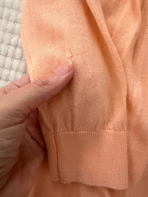 Old Navy Women's Peach Button-Up Cardigan Sweater Size M - Image 5