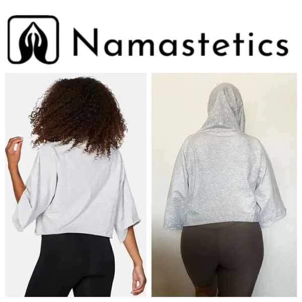 Namastetics Hoodie NEW Athleisure XL Grey Gym Relaxed Fit - Image 7
