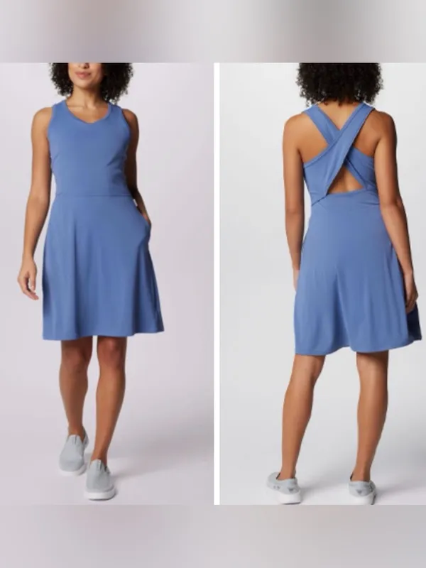 NWT Womens Columbia PFG Bluebell Tidal Athletic Activewear Cross Back Dress Med - Image 2