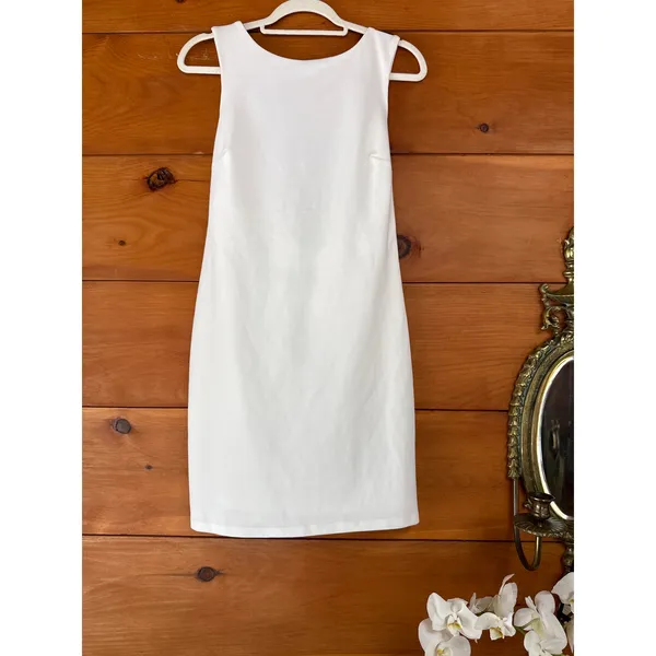 Lulus Devoted Lover White Backless Knotted Bodycon Mini Dress Night out Large - Image 2