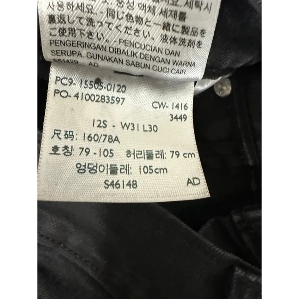 Levi's Black Wash 505 Straight Leg Denim Jeans Cotton Blend Womens‎ Size 12 - Image 6