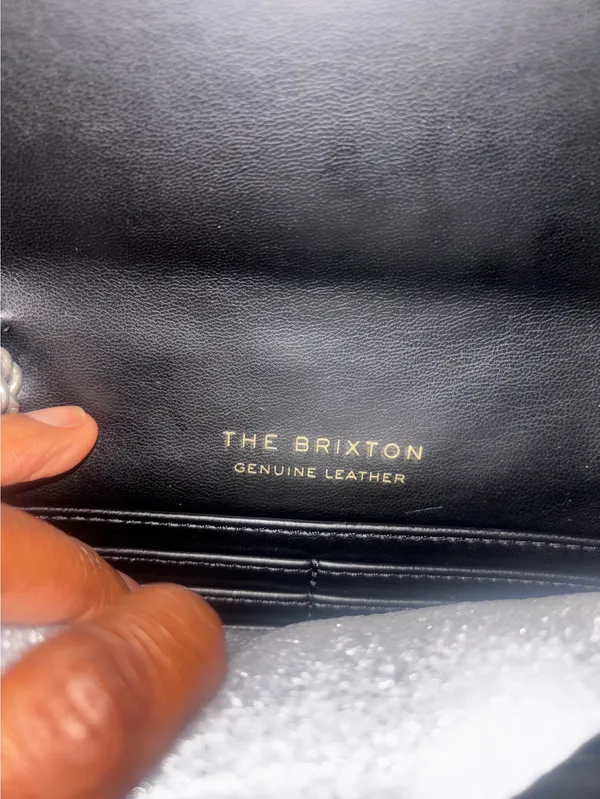 Black KURT GEIGER Brixton Leather Chain Wallet - Image 4
