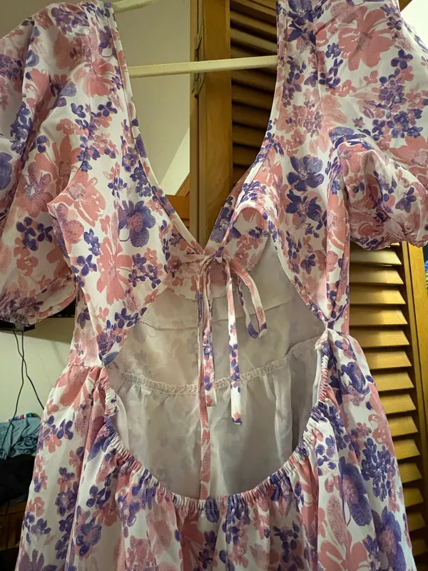 Floral Pink and Purple Dress - Image 2
