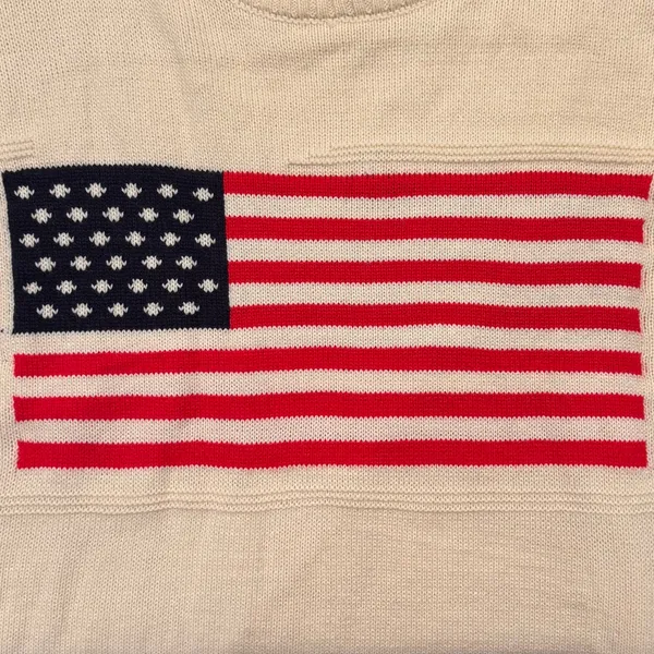 Sweater Americana Preppy Casual Cozy Patriotic Y2K Retro Normcore Flag Curve 3XL - Image 3