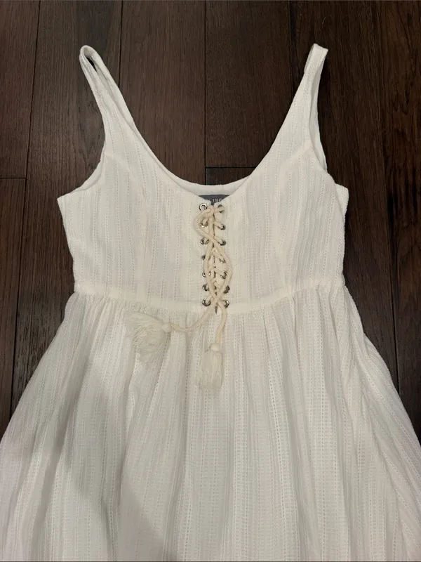 DL1961 Women’s Midi Dress with Lace-Up Top Size Medium - C11-726 - Image 6