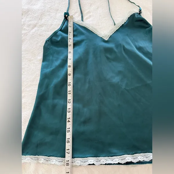 Teal Lace Trim Sleepwear Set size small pajama set - Image 3