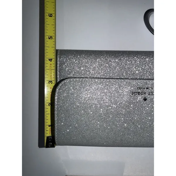 Kate Spade‎ Glimmer Boxed Medium Flap Wristlet Silver Wallet KE447 NWT $199 MSRP - Image 7