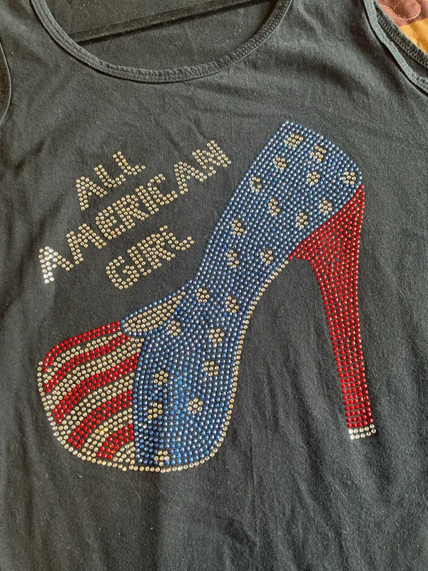 Patriotic Tank Top Black Size L - Image 3