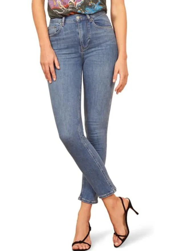 Reformation Jeans High & Skinny Jeans in Darwin Blue Size 25 - Image 5