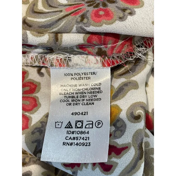 Ann Taylor LOFT Semi Sheer Floral Button‑Down Top Size S Lightweight - Image 6