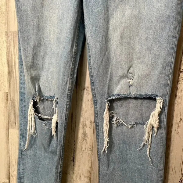 Abercrombie & Fitch 90's Straight Ultra High Rise Jeans Womens 30/10R Distressed - Image 2