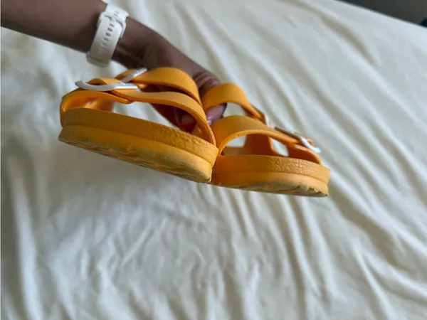 Birkenstock | Unisex Arizona EVA Sandals in Mustard Yellow | 41 | L10 M8 - Image 6