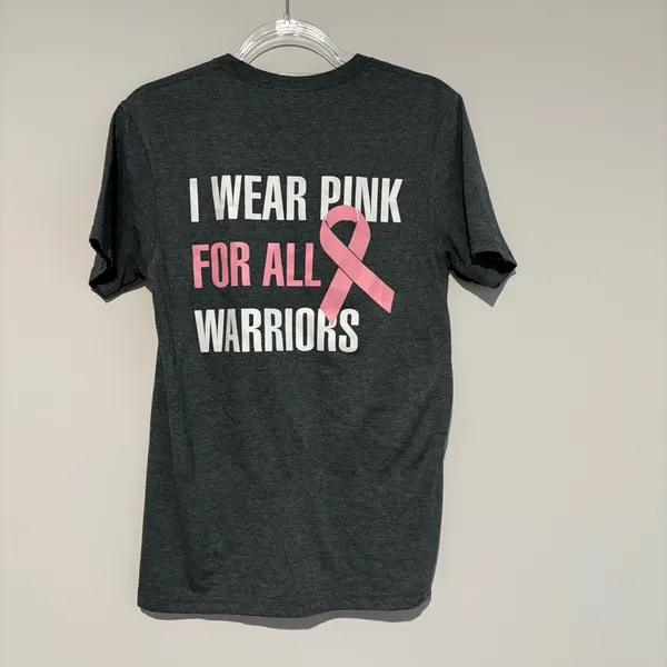 Gildan Chick-fil-A Breast Cancer Warriors T shirt grey‎ size small - Image 2