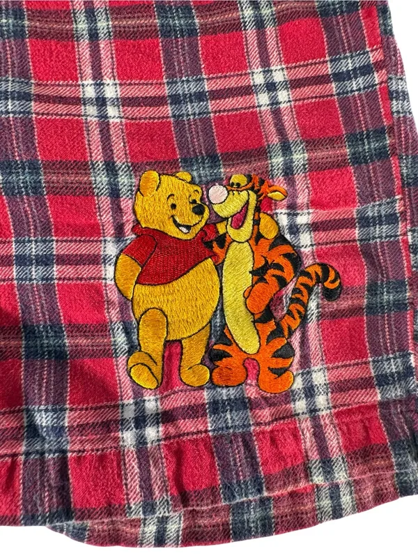 Vintage 90s Disney Winnie the Pooh Tigger Plaid Pajama Shorts Women’s M Y2K - Image 7