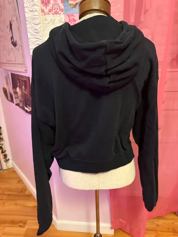 Women's Small Converse Cropped Hoodie - Image 2