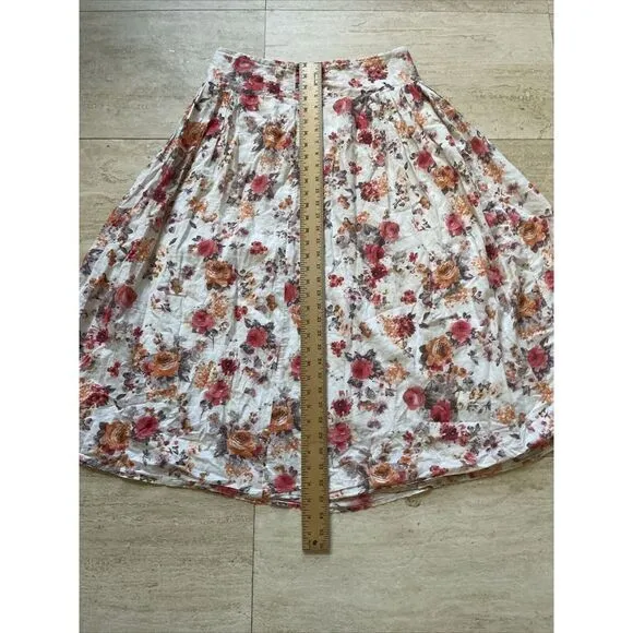 Women Boho Floral Long Maxi‎ Skirt Ladies High Waist Beach Holiday Swing Dress - Image 4