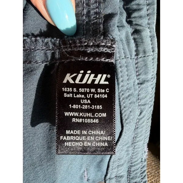 KÜHL Splash Roll-Up Pants Women's 12 Regular Blue Cargo Hiking Outdoor - Image 9