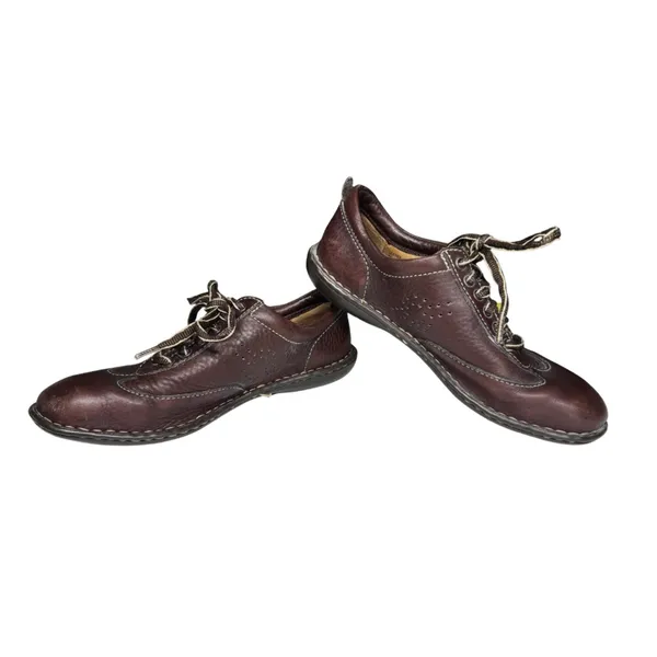 Born Women's Dark Brown Leather Derbys 7 38 walking oxfords comfortable casual - Image 3
