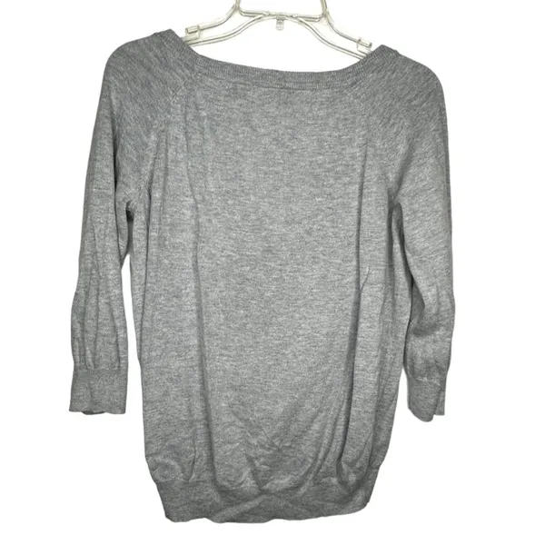 JC Penney Cashmere Blend‎ Owl Sweater Gray Size L - Image 3