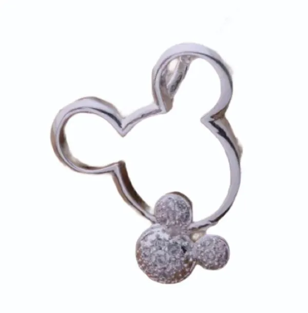 Mickey Mouse Pendant Necklace Silver - Image 2