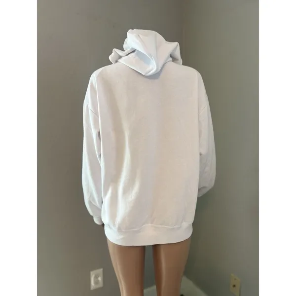 DISNEY Winnie The Pooh Women's Full Zip Sweatshirt Hoodie XL White NWT #33 - Image 8