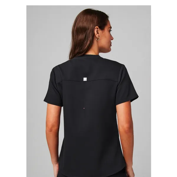 Fabletics Mode Black Short Sleeve pocket Front Scrub Top Size Small - Image 2