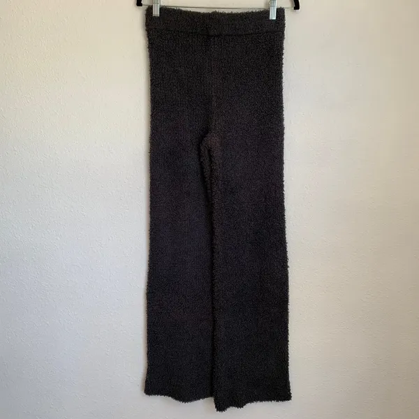 NWT Aerie Cozy Sherpa Fleece‎ Flare Leg Pants in Dark Gray - Image 2