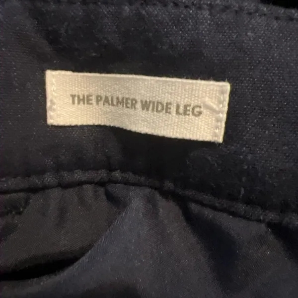 Loft Women’s Pants 4P Linen Blend Palmer Wide Leg Navy Blue‎ - Image 4