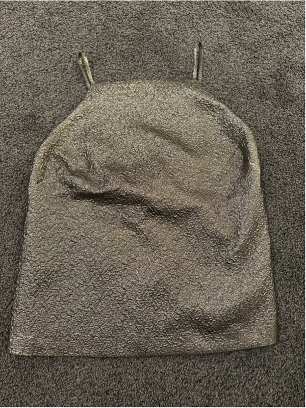 Women's Abercrombie and Fitch Gold Textured Tank Top S with Black Lining - Image 5