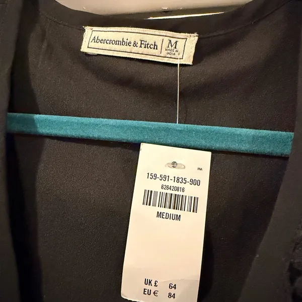 Abercrombie & Fitch Classic Black midi Dress medium‎ NWT - Image 6