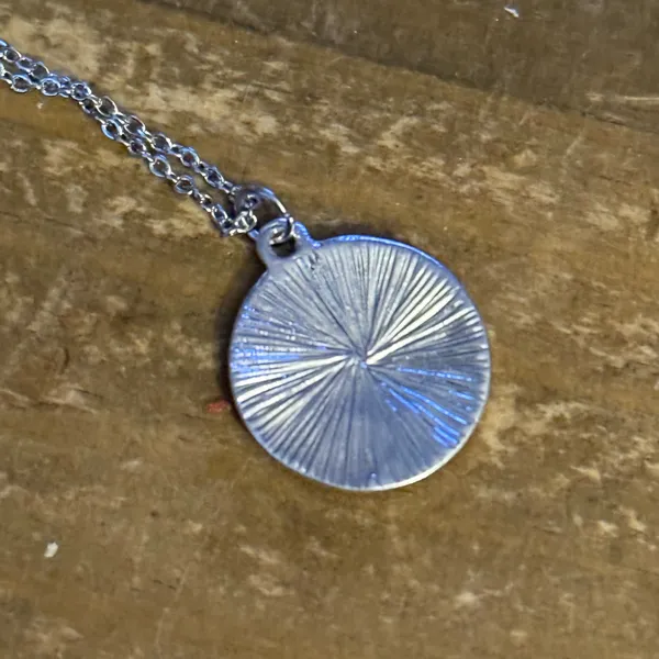 Make a Wish silver tone Grateful pendant necklace - Image 5