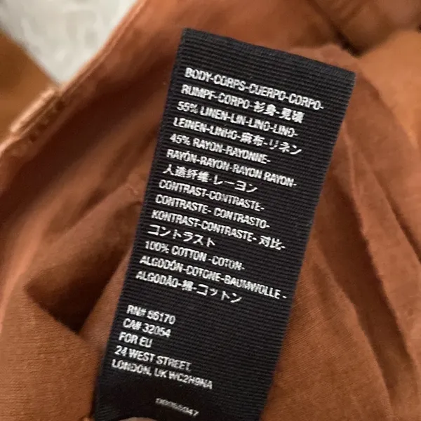 Free People Kirsten trouser rust/autumn leave linen pant - Image 11
