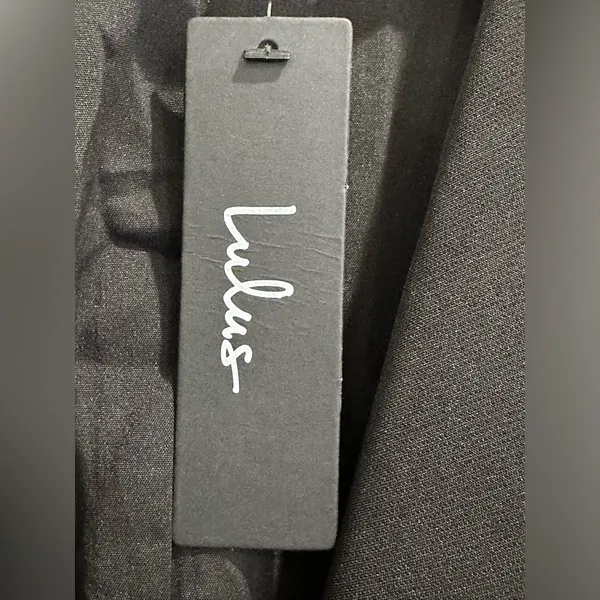 NWT Lulus Celebratory Sweetie Feather Crop Blazer Large Black Cocktail Party - Image 9